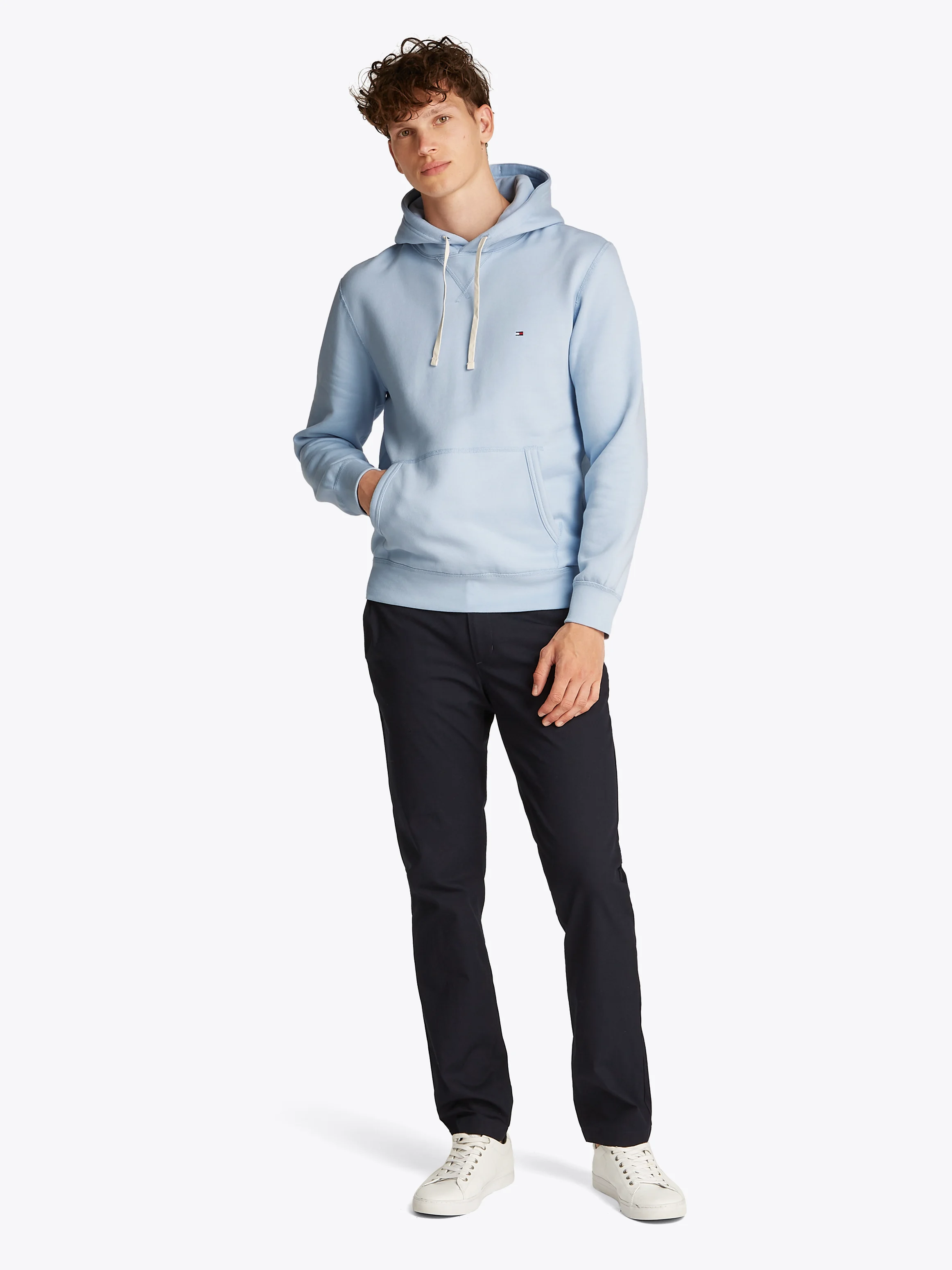 Sweat à capuche en coton mélangé | Bleu