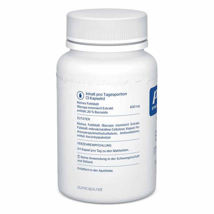 Pure Encapsulations Bacopa monniera Kapseln, 60 St