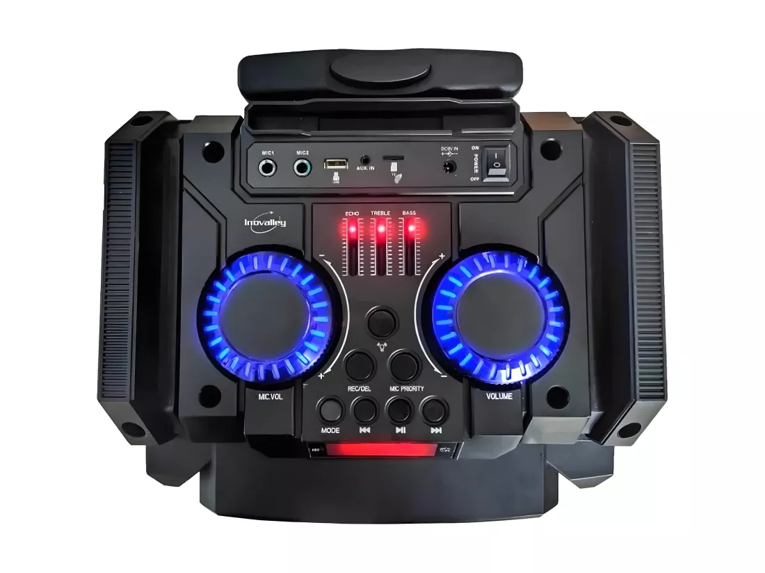 Enceinte lumineuse Bluetooth KARAOKE 800W MAXILIGHT