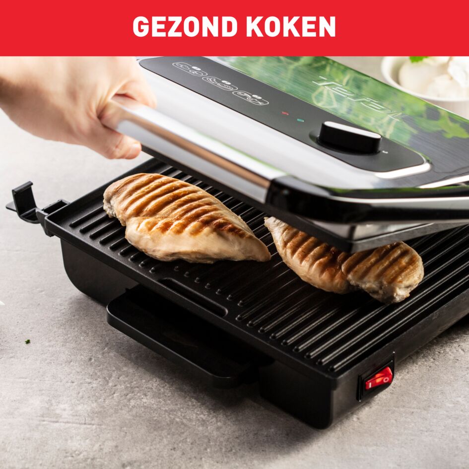 Inicio Adjust GC242D contactgrill met temperatuurregelaar