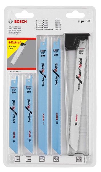 Bosch 2607010906 6-delige Wood and Metal reciprozaagbladset