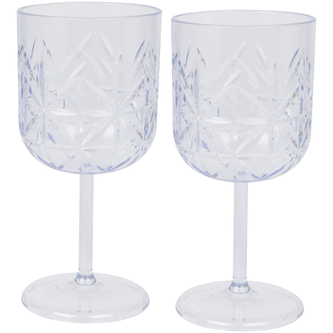 Verres à vin en plastique