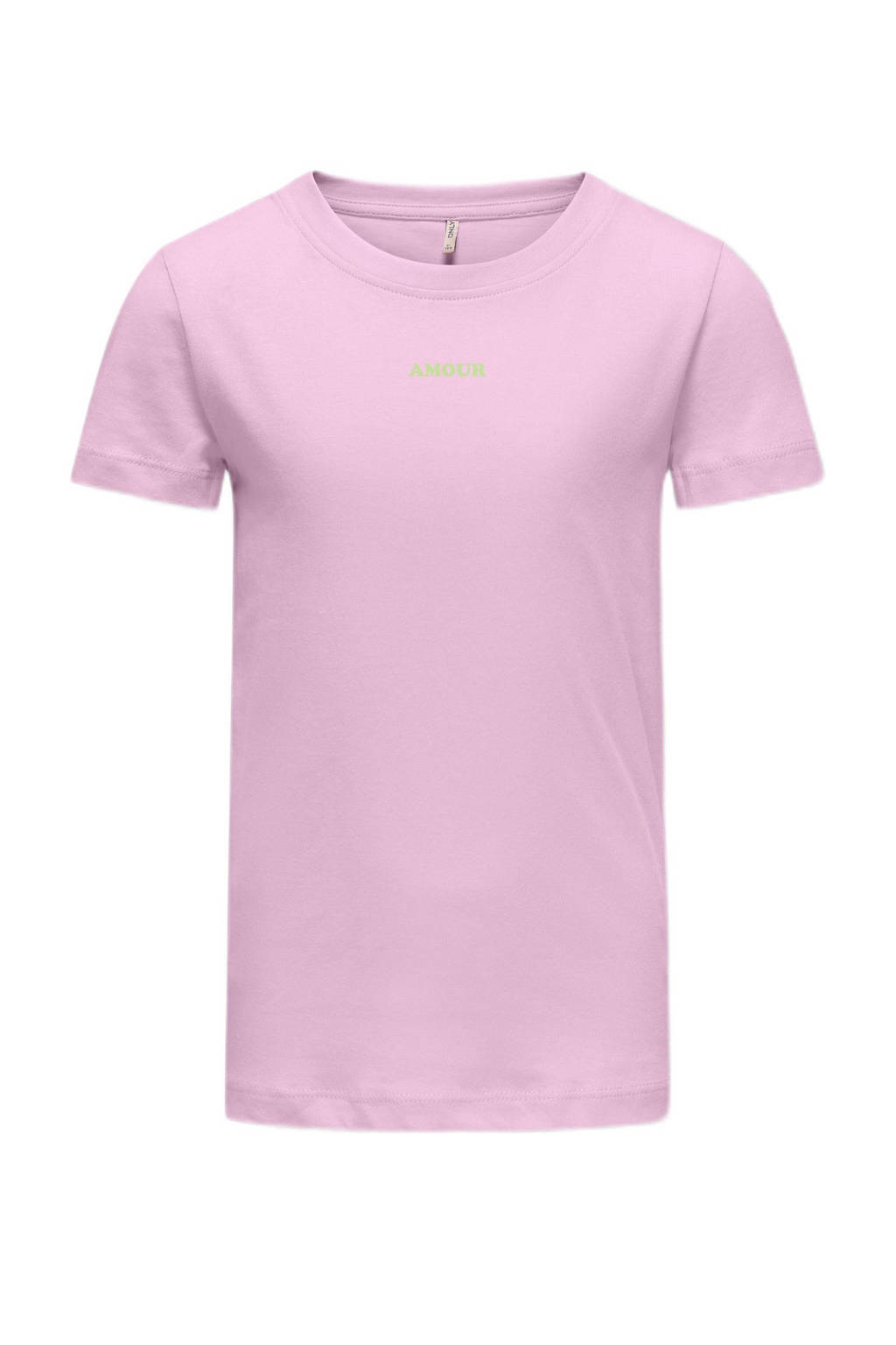 ONLY T-shirt KOGTRULY met backprint zachtroze