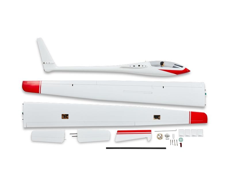 D-Power Segler ASW-17 3.5 m voll-GFK, ARF Vorbildgetreues Scale Segelflugmodell in voll-GFK-Bauweise