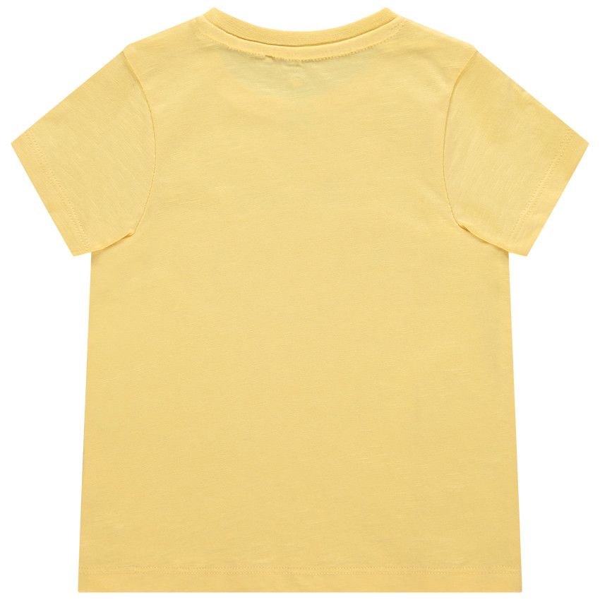 T-shirt manches courtes en coton bio print Smiley Baby - Corail