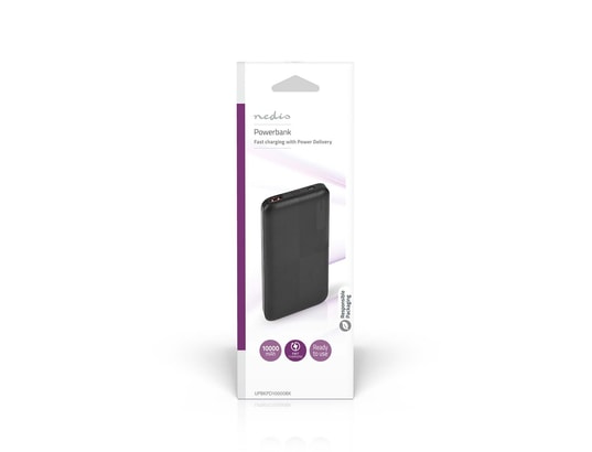 NEDIS - Batterie externe UPBKPD10000BK Batterie de secours 10000 mAh