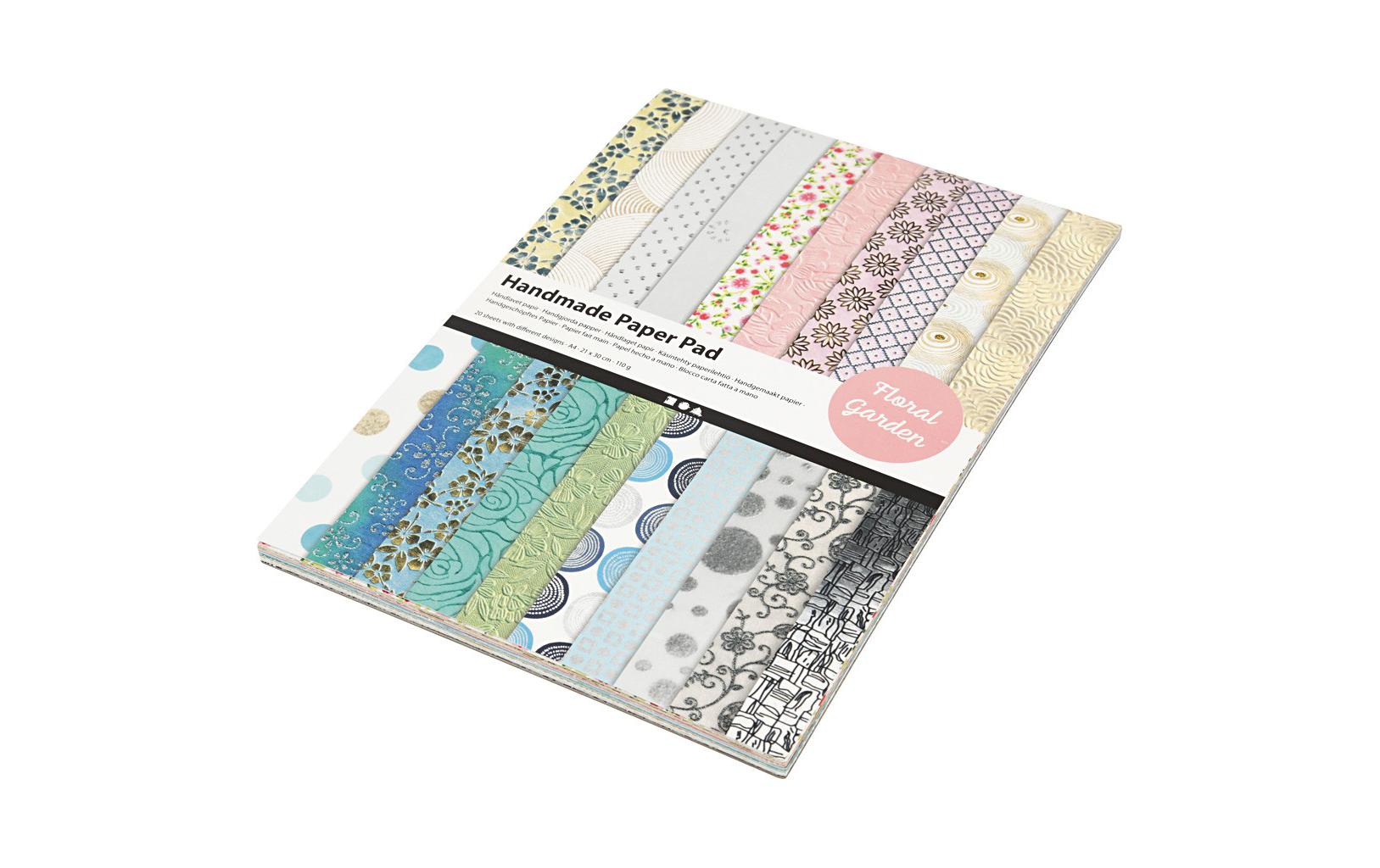 Büttenpapier A4 20 Blatt, MehrfarbigBastelpapier 110 g