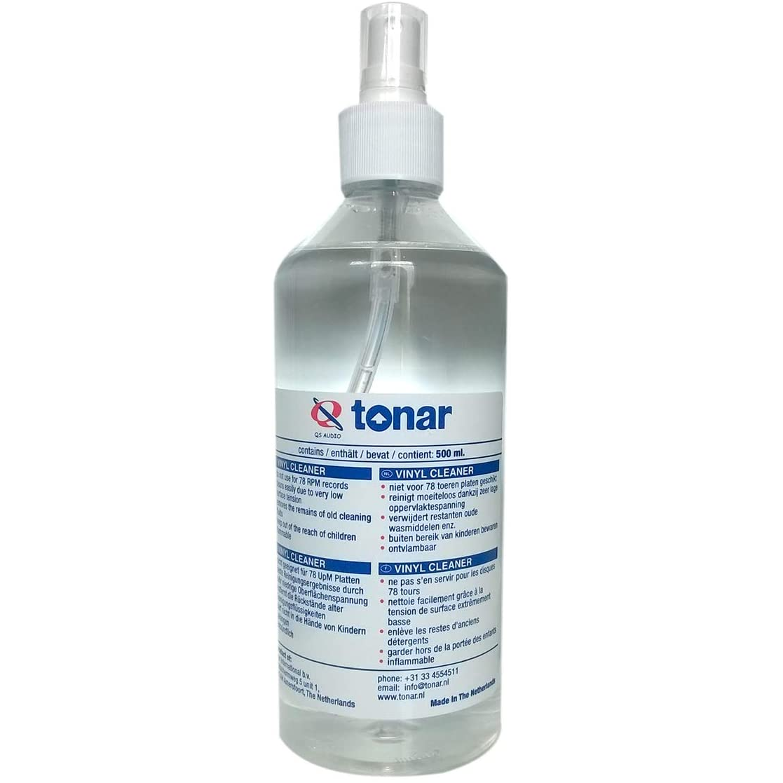 Tonar QS-Audio Spray vinyl schoonmaakoplossing 0.5 liter