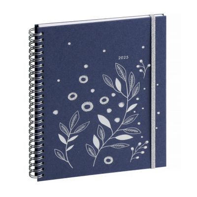 Agenda de bureau Végétal Horizons 20S Visuel spiralé - 1 semaine sur 2 pages - 15 x 21 cm - Bleu - Exacompta
