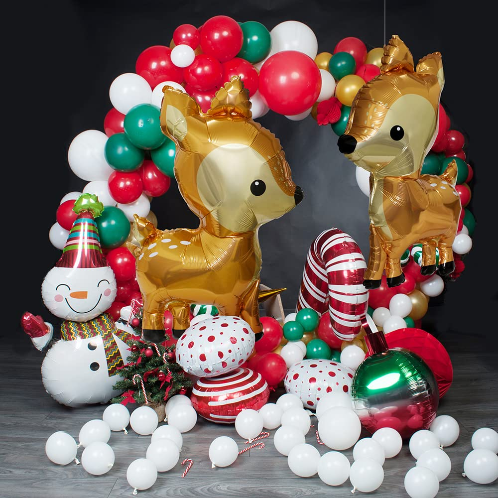 (2er Set) 100x57cm Kinder Geburtstags Party Ballon Folien Luftballon - Reh