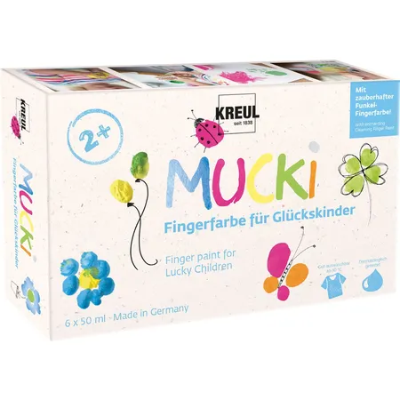MUCKI Fingerfarbe für Glückskinder 6er Set