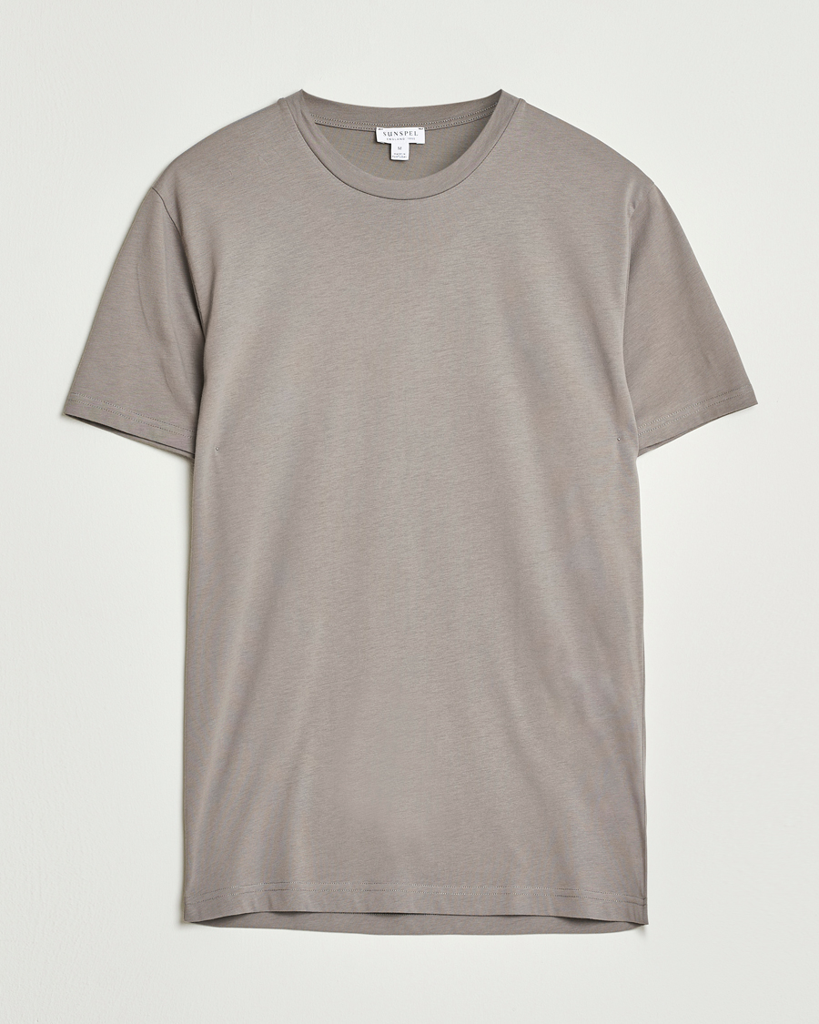 Sunspel Riviera Midweight T-Shirt Iron Grey