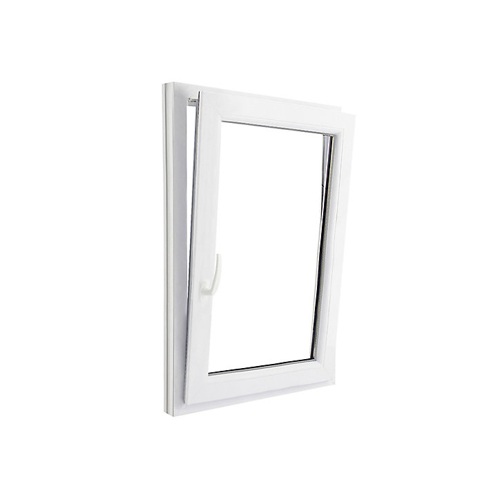 Fenêtre PVC 1 vantail oscillo-battant GoodHome blanc - l.80 x h.115 cm, tirant droit