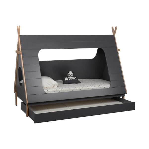 BLN Kids Tipi Bed Grijs Incl. Bedlade 90 x 200 cm