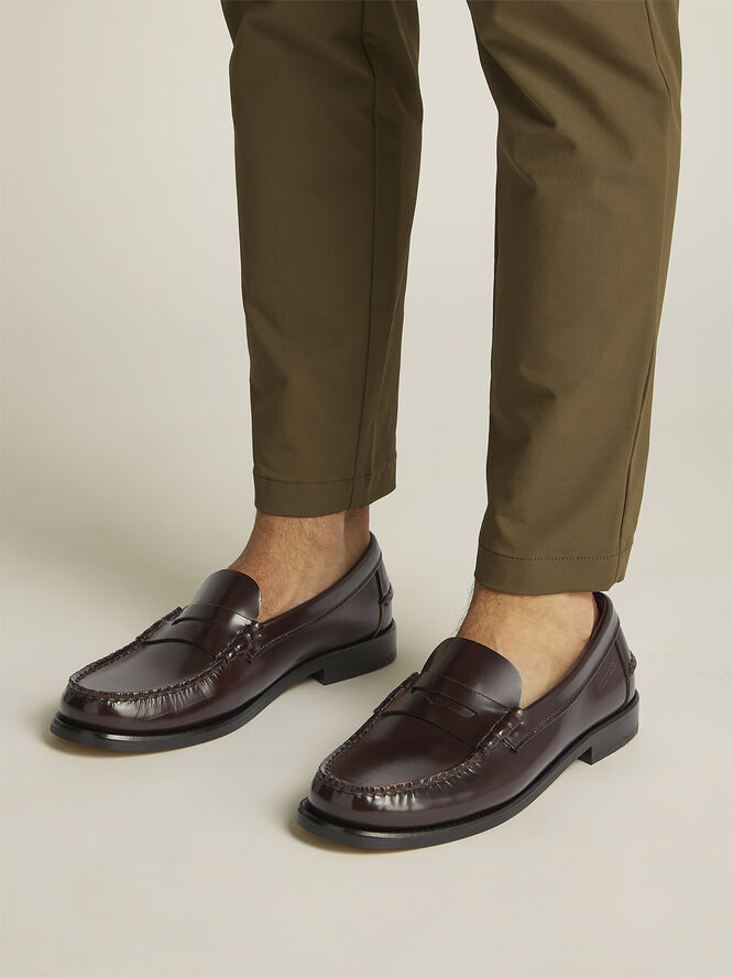 Tommy Hilfiger CLASSIC HILFIGER LEATHER LOAFER Deep sedona