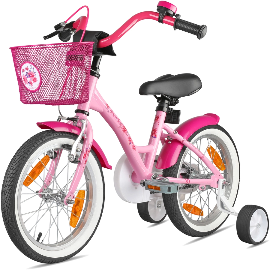 PROMETHEUS BICYCLES® HAWK Kinderfahrrad 16, Rosa weiß