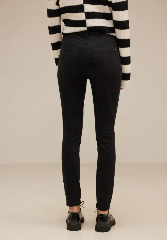 Schwarze Skinny Fit Jeggings - black od black washed