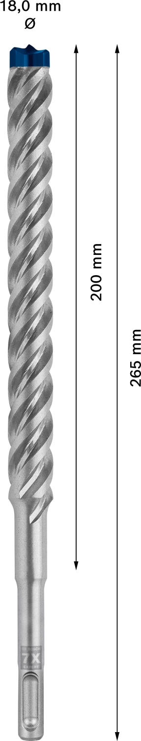 Bosch 2608900138 EXPERT Hamerboor SDS plus-7X - 18x200x265mm