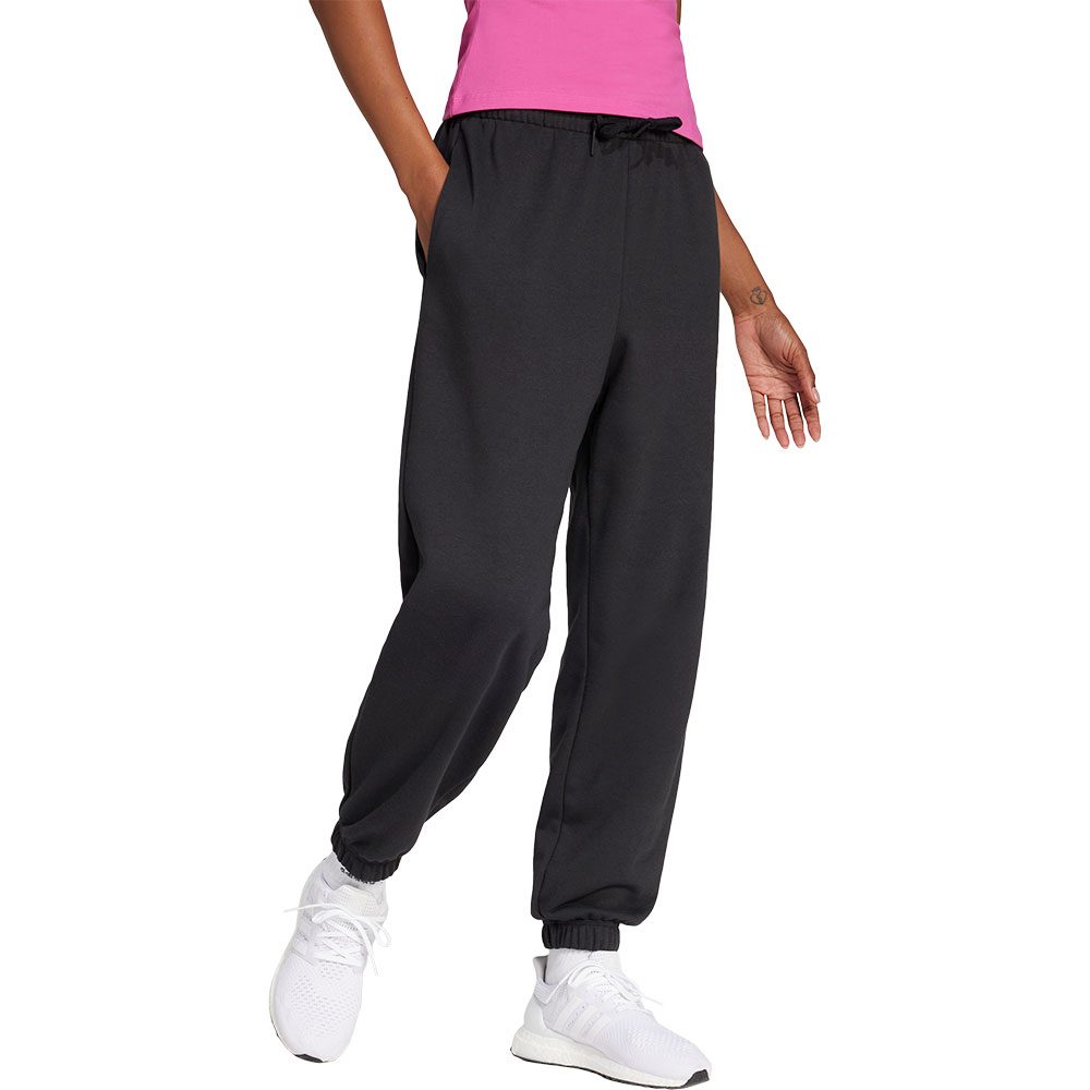adidas Essentials Linear French Terry Cuffed Hose Damen schwarz