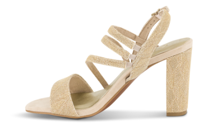 Marco Tozzi Damesandal med hæl Beige 2-2-28391-20