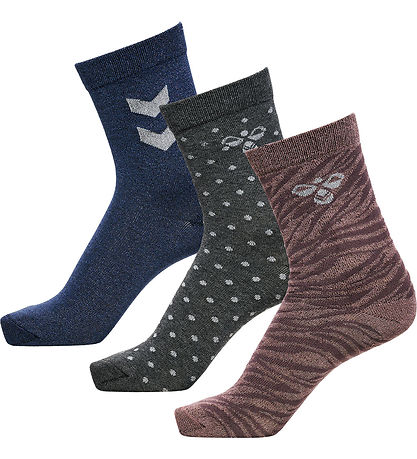 Hummel Socken - hmlAlfie - 3er-Pack - Sparrow m. Glitzer