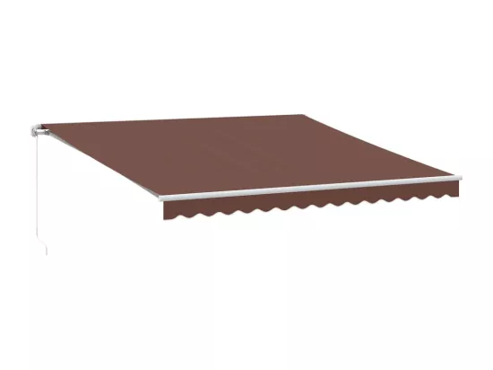 Auvent manuel rétractable marron 400x300 cm
