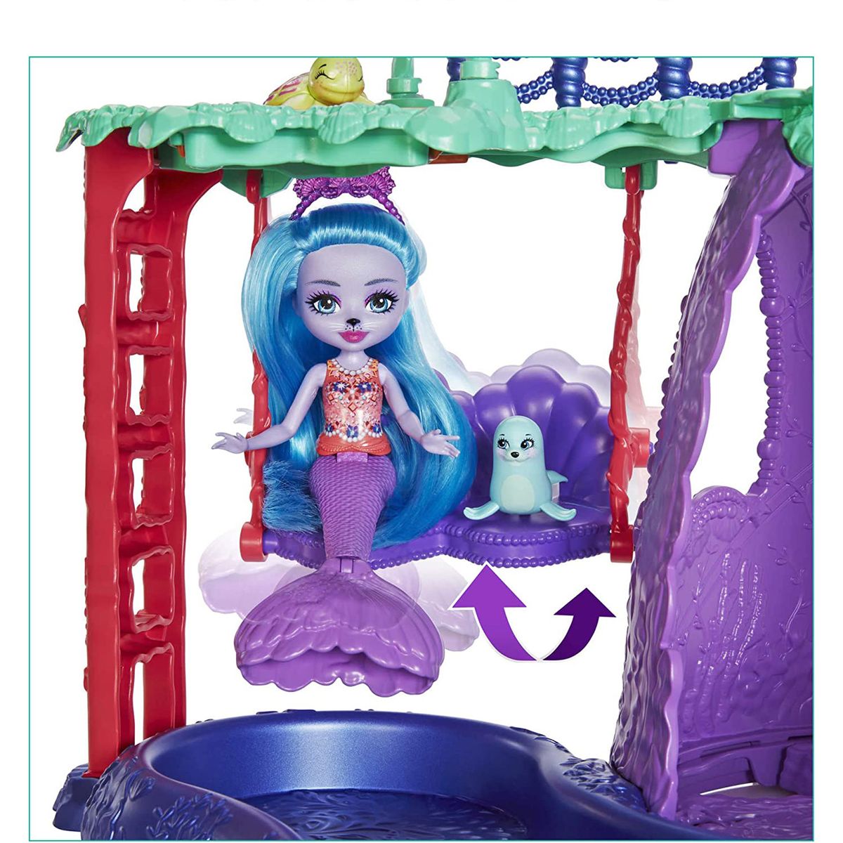 Mattel HCG03 - Royal Enchantimals - Ocean Kingdom - Spielset, Unterwasser-Abenteuerpark