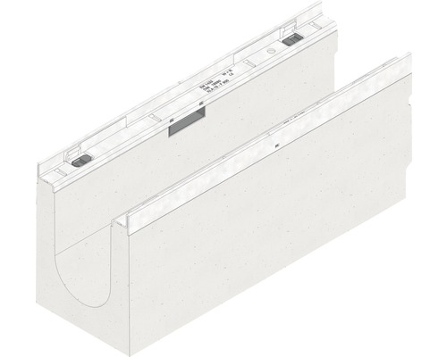 Hauraton Faserfix KS 100 afvoergoot basisprofiel type 01005 van vezelversterkt beton 500 mm x 160 mm x 214 mm