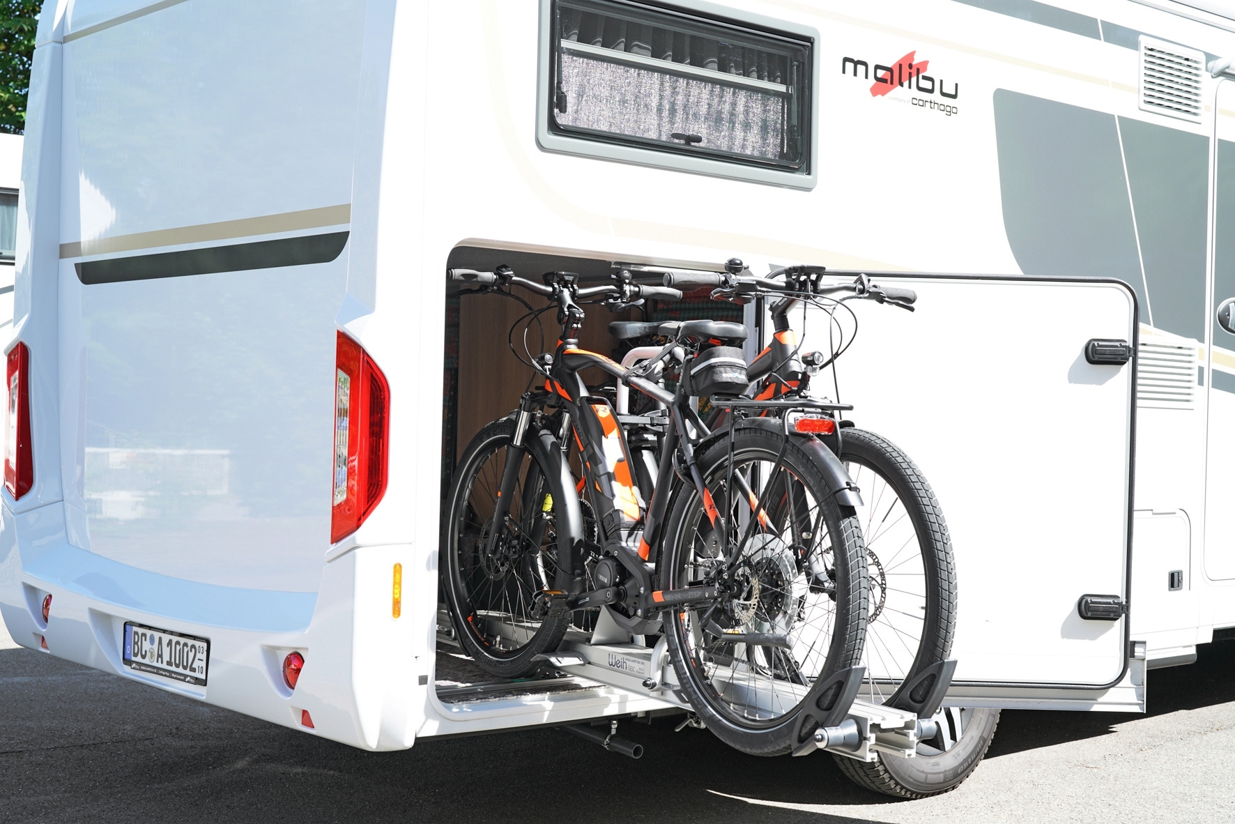 Weih-tec Slide Move HG-250 Fahrradträger für Heckgarage 2 Fahrräder, E-Bike geeignet
