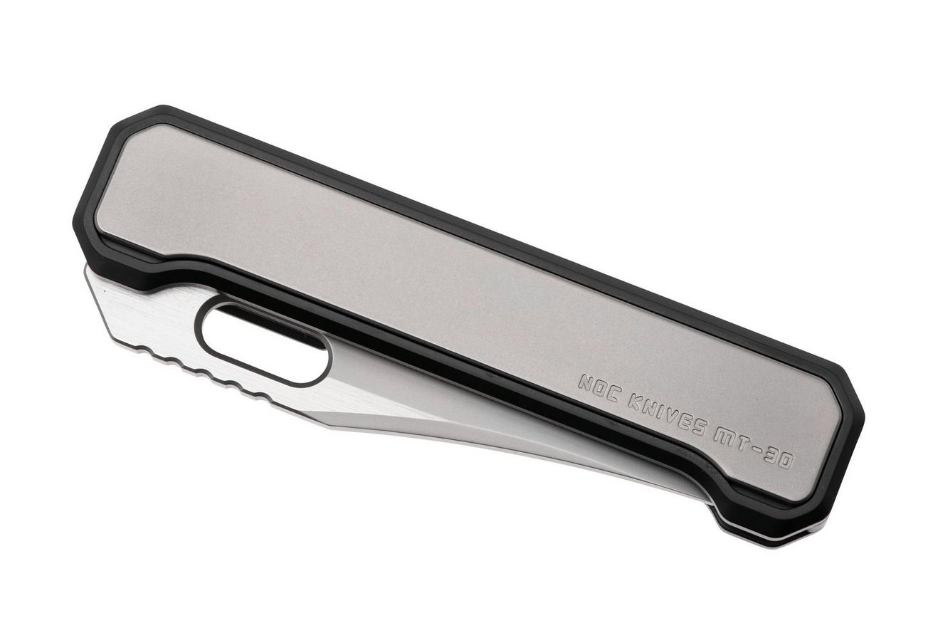 NOC Knives MT-30 MT-3008 Bead Blasted M390, Grey Titanium Inlays, zakmes