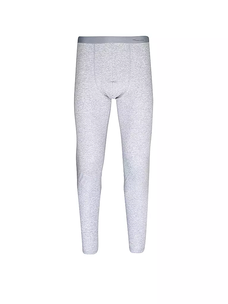 MEY Lange Unterhose light grey melange hellgrau