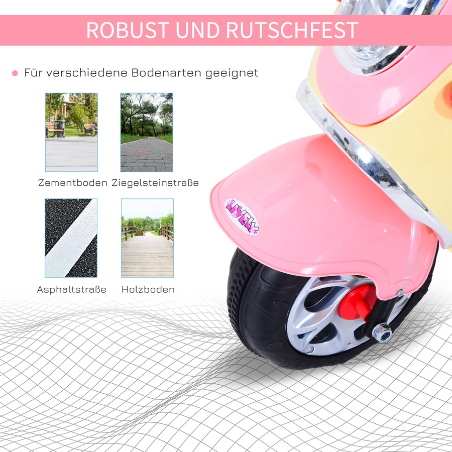 HOMCOM Kinderelektroroller rosa
