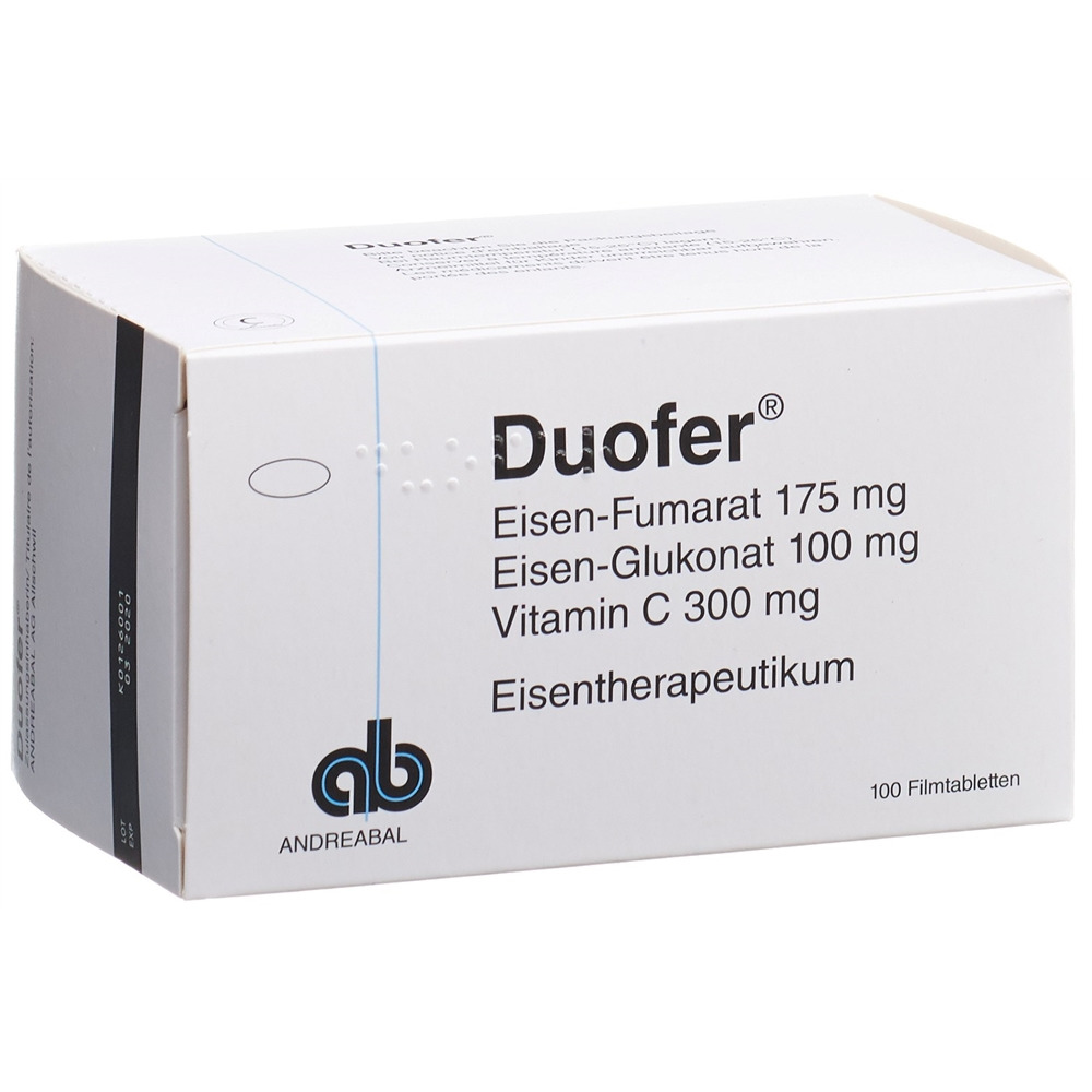 DUOFER Filmtabl Erw Blist 100 Stk<br>100 Stück, Blister, Filmtablette