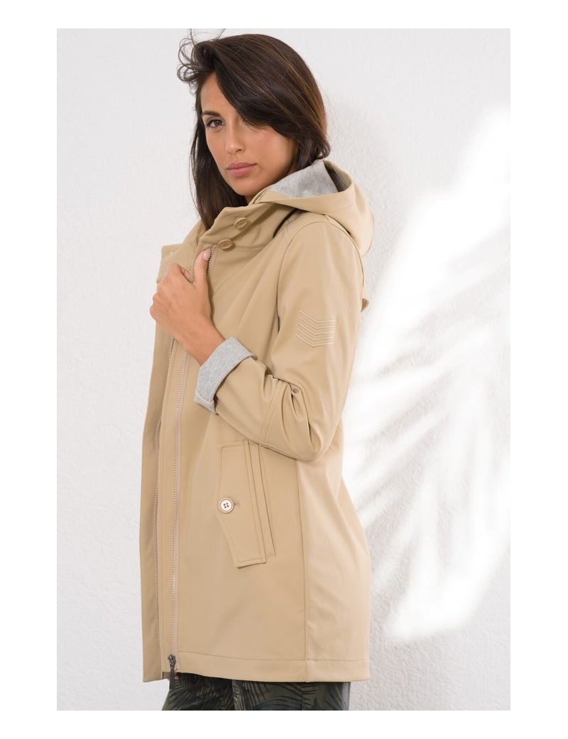 HBT TRENCH BEIGE CAPUCHE AMOVIBLE CASSIE