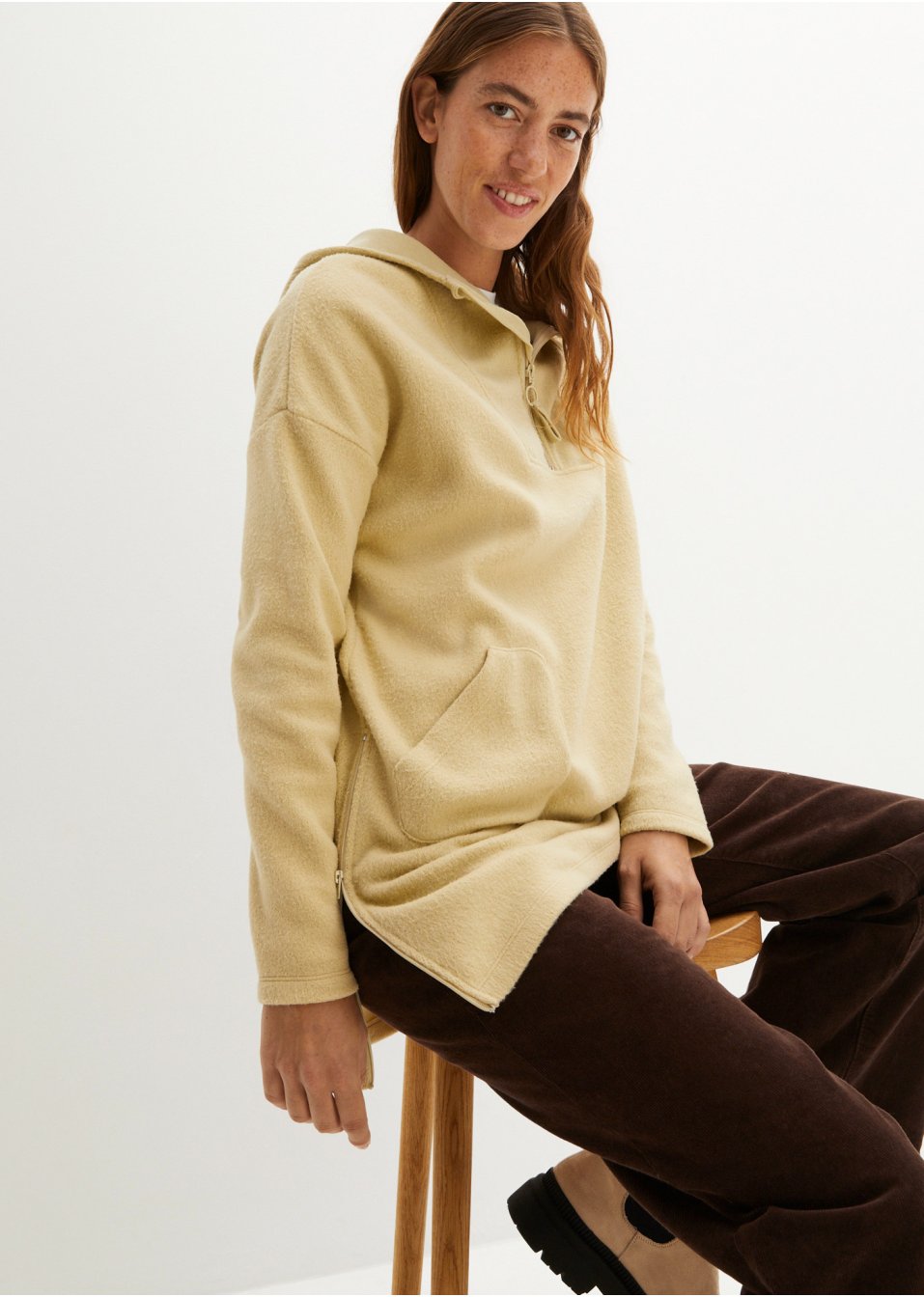 Pull long en polaire
