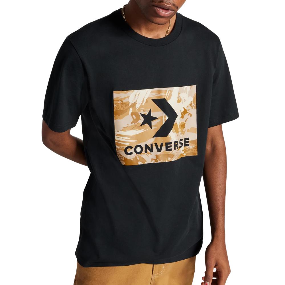 Converse T-shirt Noir Homme Converse Chevron