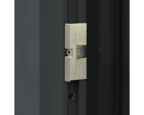 ARON Ternum aluminium raam RAL 7016 antracietgrijs, 2-vleugelig (kiep-draai) met vaste tussenstijl, 1500x700 mm, DIN links; DIN rechts