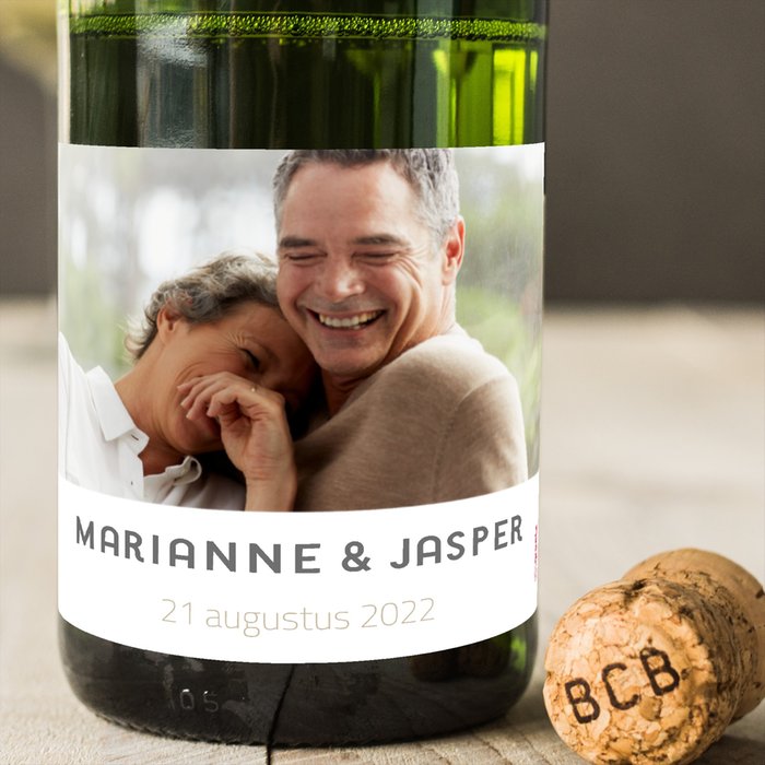 Perriere | Brut Chardonnay | Love met eigen foto en tekst | 750ml