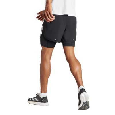 AdidasOwn the Run 3-Stripes 2in1 Shorts - schwarz