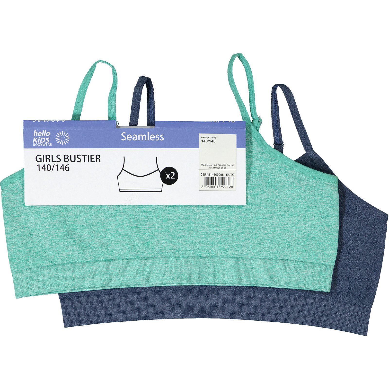 Mädchen-Panty seamless, 2 Stück rosa