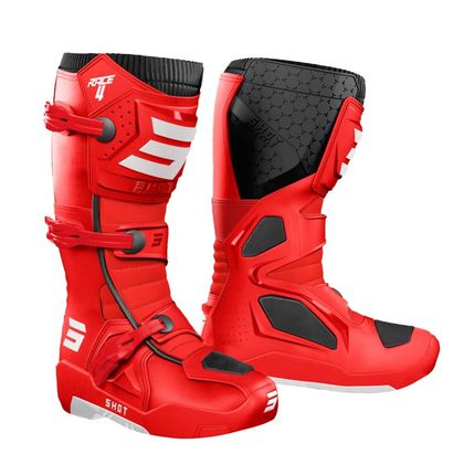 Bottes cross Shot RACE 4 2025 - Rouge