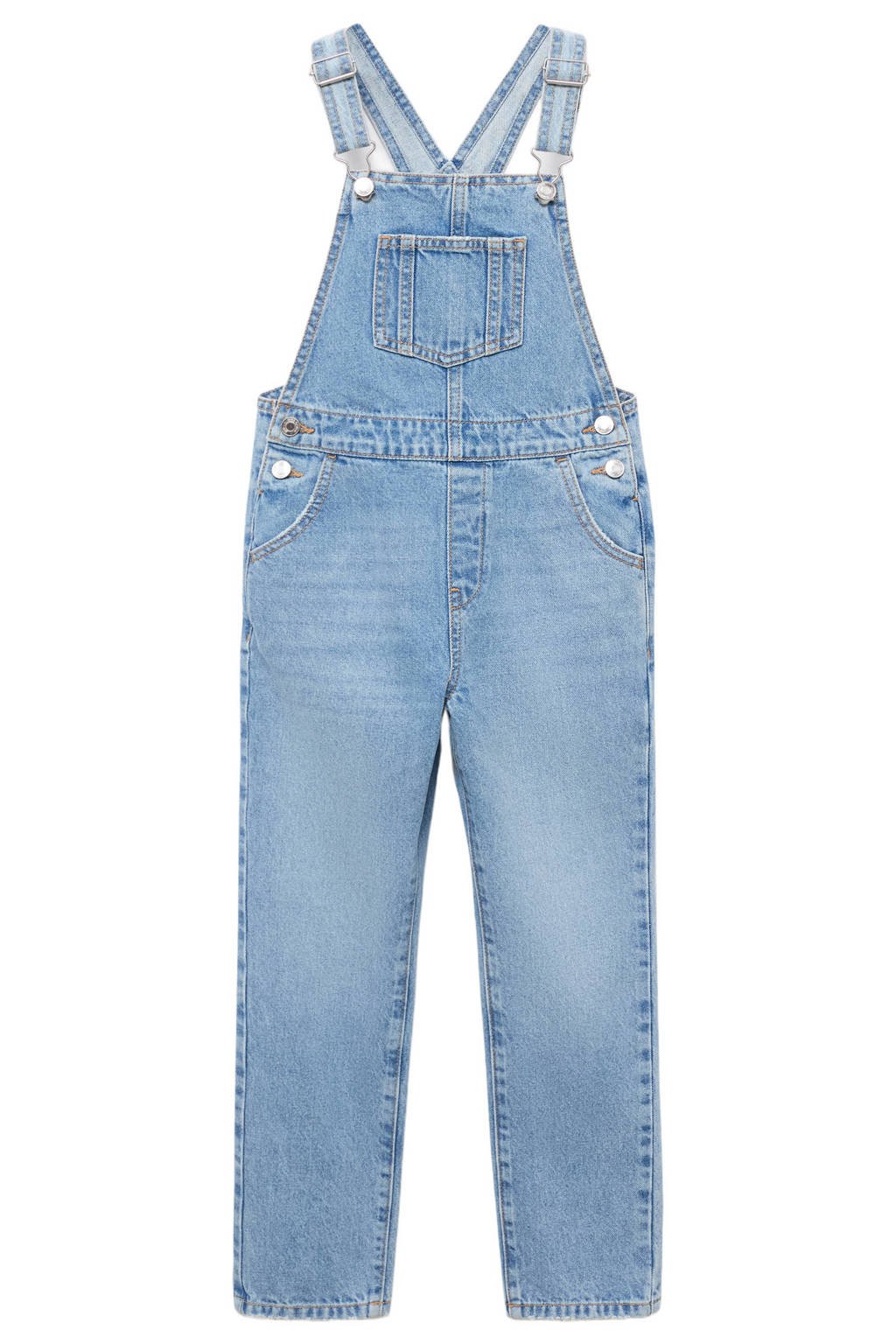 Mango Kids denim tuinbroek light blue denim