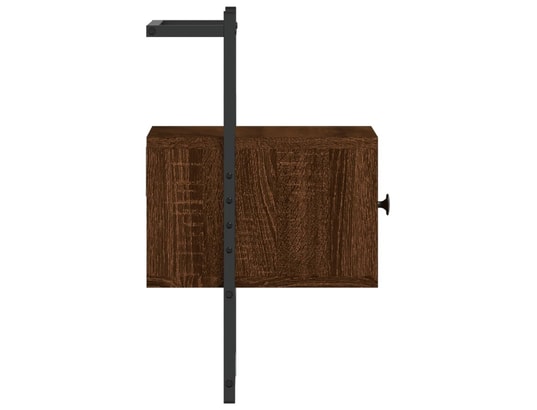 VIDAXL - Table de chevet murale chêne brun 35x30x51 cm bois d'ingénie...