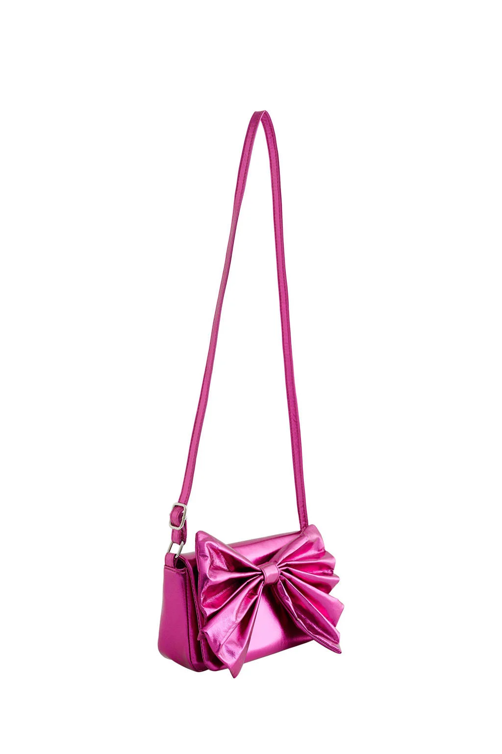 WE Fashion imitatieleren crossbody tas roze