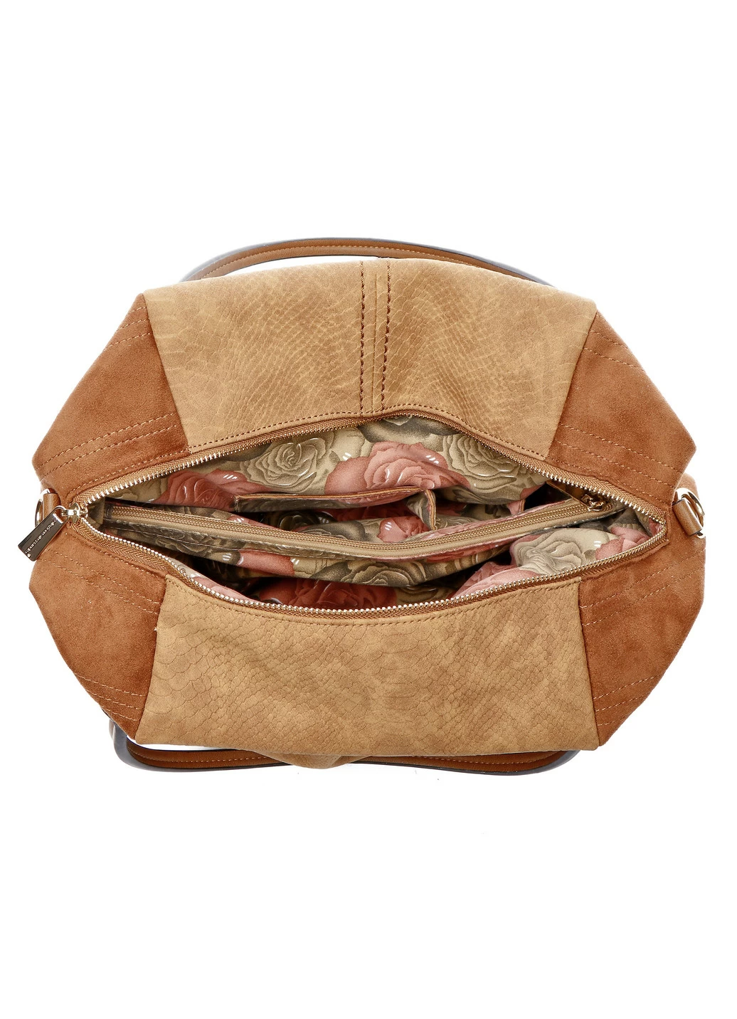 Collezione Alessandro Tasche aus teilweise reptilgeprägtem Veloursmaterial