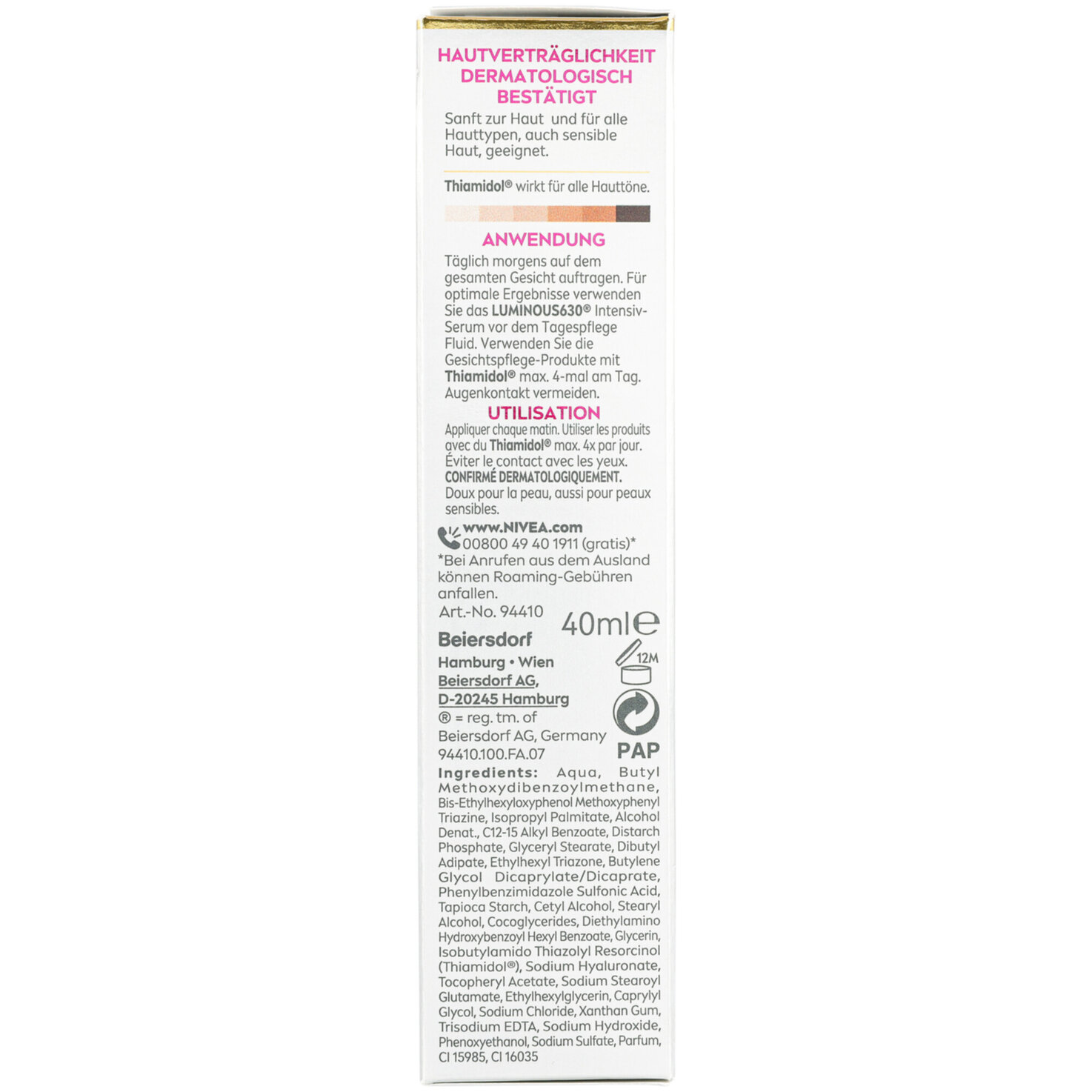 Nivea Cellular Luminous 630® Anti-Pigmentflecken Tagesfluid LSF 50