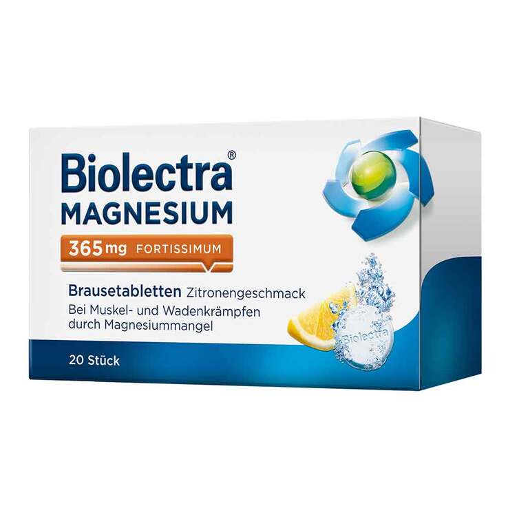 Biolectra® MAGNESIUM 365 mg fortissimum Brausetabletten Zitronengeschmack, 20 St