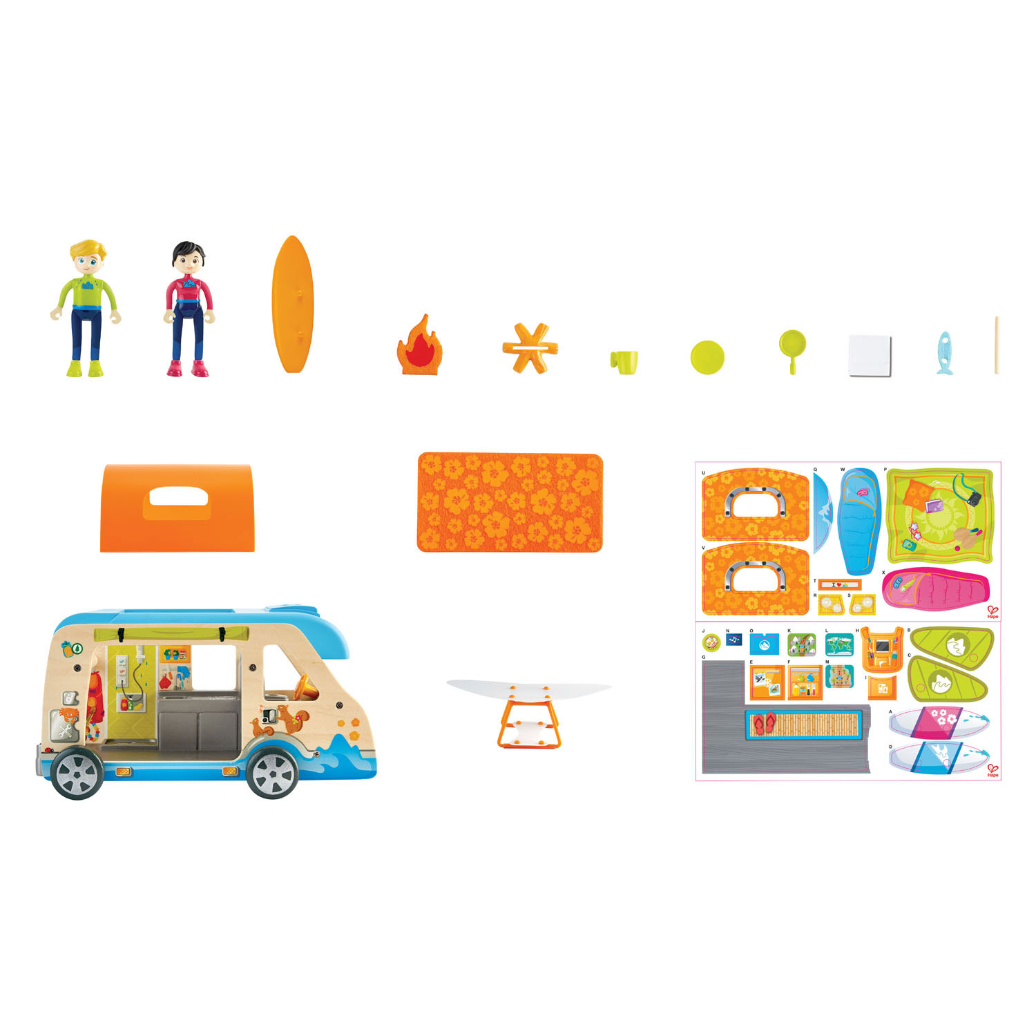 Hape Houten Avonturenbus Poppenhuis