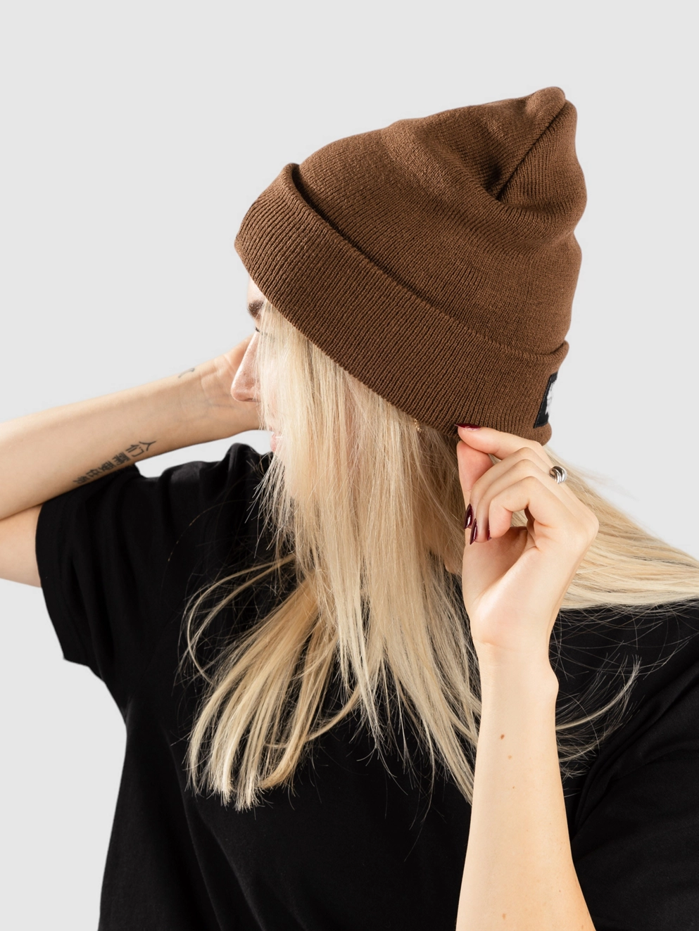 Lurking Class Box Logo Pinecone Fold Beanie brown