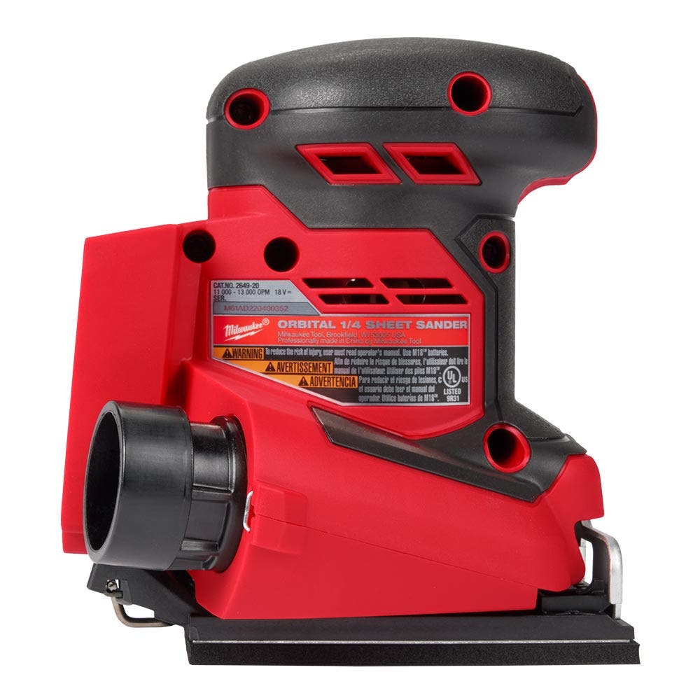 MILWAUKEE 18V 1/4 Sheet Sander Skin M18BQSS0